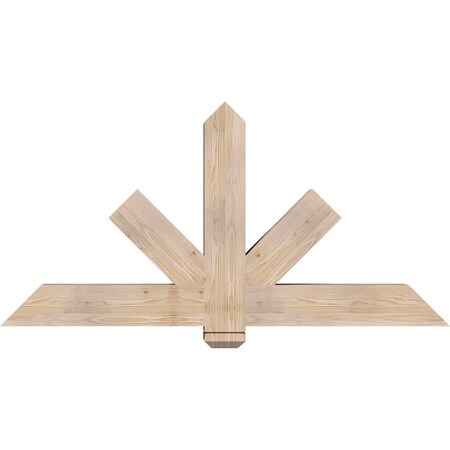 Ekena Millwork Kennewick Smooth Timber Gable Bracket, Douglas Fir, 60"W x 30"H x 5 1/2"D x 5 1/2"F, 12/12 Pitch GBW060X30X0606KEN00SDF
